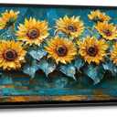 Large Sunflowers Wall Art for Living Room, Floral Canvas Oversized Wall Decor Flowers Modern Framed Pictures Painting Print Artwork for Bedroom Office 60" L x 30" W