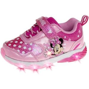 Disney Girls' innie Mouse Shoes - Minnie Mouse Slip-On Laceless Light-Up Sneakers (Toddler/Little Kid) Size 6