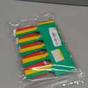 100pcs Reusable Blank Plastic Tags Ties Key Tags 1.45"*2.48" Serrated Tension Sealing Strap with Large Label Plastic Tie Mark Label Waterproof Hang Sign Write on Tag (5 Colors Mixed, 100pcs)