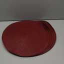 FunWheat Round Placemats Set of 6 Table Mats for Dining Tables Washable Non-Slip Place mats 15 Inch for Christmas(Red Shine)