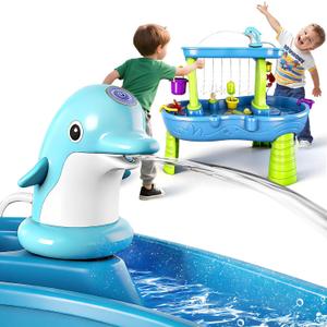 Wireless Water Table Pump, Ultra Quiet Water Pump for Water Table, Outdoor Water Game Toys for Kids, Splash Pond Water Table Accessories, Rechargeable