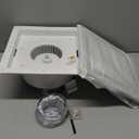12" Bathroom Exhaust Fan with LED Light, Square Ceiling Mount Quiet Exhaust Fan for Bathroom/Restroom/Shower/Home/Office,1.0 Sones Low Noise, 141 CFM 4" Duct (Panel size:12inch)