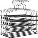 Multi-Layer Metal Pants Hangers, 6 Pack, 5 Swing Arms, Non-Slip