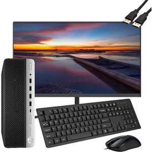 HP ProDesk 600 G3 SFF Desktop Computer with 21.5" FHD Monitor, Intel Quad Core i5-6500, 16GB DDR4, 256GB SSD, DisplayPort, Keyboard & Mouse, WiFi, BT, Windows 11 Pro (Renewed), Black