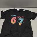 7 Year Old Birthday I was 6 Now I'm 7 Ice Cream Drip T-Shirt, Medium