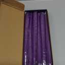 NIKY 10 inch Taper Candles Set of 12 Unscented Dripless Candlesticks 8 Hours Long Burning for Home Decoration Wedding Parties and Special Occasion Purple