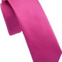 Mens Solid Color Tie,Slim&Formal Necktie With Multiple Colors(2.36''&3.35'') (Pink)