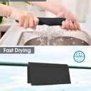 KitchLife Microfiber Cleaning Cloth Roll - Tear-Away Reusable Microfiber Paper Towels, Lint-Free, Washable, 20 Sheets for Kitchen, Car, Dishes, and Sensitive Surfaces (Black)
