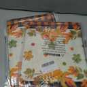 2 x XCHI Fall Cross Pumpkin Maple Leaves Plaid Table Runner Table Decoration for Kitchen Dining Dinner Thanksgiving Autumn Home Decor 13x120 Inch (Orange and Black)