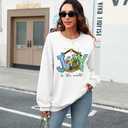 KIDDAD Jesus Christmas Sweatshirts Women Joy to The World Pullover Tops Christian Graphic Shirt Casual Tops (White, XXL)