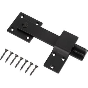 6" Heavy Duty Farm Flip Gate Latch,Solid Barn Door Latch Lock Hardware for Outdoor Wooden Fence,Rustic Gate Lock for Shed&Sliding Doors,Black