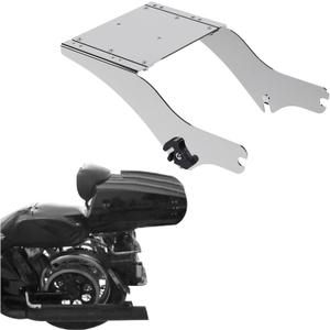ECOTRIC Detachable Tour Pack Trunk Mount Rack Compatible with Harley Davidson Touring 1997-2008 Razor Chopped King Tour Pak Fit for Road Glide Street Glide Road King Electra Mounting Rack Kit (Chrome)