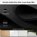 dofopo Jump Rope Mat 71"x24" Larger Non-Slip Indoor Outdoor Exercise Fitness Mat,High-Density Workout Shock Absorption for Home Gym Flooring Concrete Jumping Rope, Black