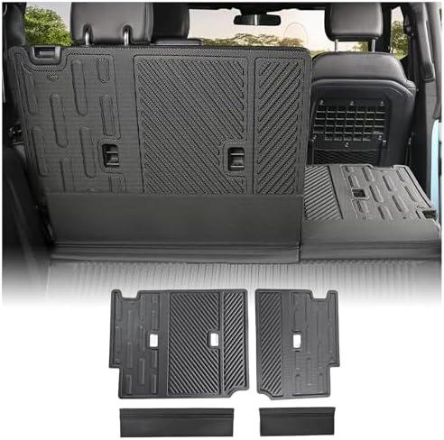 Mabett Rear Seat Back Cover Backrest Protector for Ford Bronco Accessories 2025 2021-2024 with Dog Seat Liner fit Bronco 4-Door 4 Pieces-with Folding Lip (NOT for 2-Door or Bronco Sport)