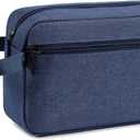 Travel Toiletry Bag, Small Cosmetic Bag, Hanging Water-Resistant Organizer for Men & Women, Ideal for Makeup, Shaving Kit, Gym Essentials & Travel Accessories (Blue)