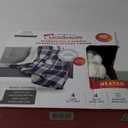 Sunbeam Oversized Microplush & Sherpa Heated Throw - Concord Blue Plaid, 60 x 70 in 