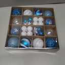 36pcs Blue Christmas Tree Ball Ornaments Xmas Baubles Tree Balls Decorations Color Painted Christmas Baubles Decoration