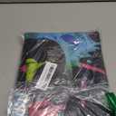 Neon Happy Birthday Banner - 71x43 Photography Backdrops, Party Background Decorations, Colorful Graffiti Splash Paint Kids Birthday Supplies, Glow in The Dark