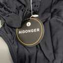 Aidonger Women's One Piece Swimsuit Tummy Control Ruffle Bathing Suit Slimming Cutout Twist Swimwear Black L