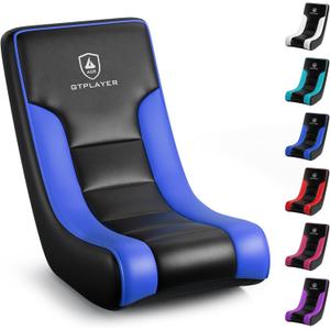 GTPLAYER Floor Rocker Gaming Chair Adjustable Angle Limiter, Ultra Lightweight Ergonomic Floor Rocking Game Seat for Gaming and Lounging, Blue, Standard