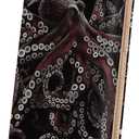 Immaturus Womens Wallet, Octopus Slim Thin RFID Blocking Credit Card Wallets, Long Bifold PU Leather Card Holder Organizer, Cute Cash Clutch Billfold with Zipper Coin Pocket Ladies Girls Gift