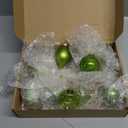 Zomiboo 12 Pcs Lime Green Glass Christmas Ball Ornaments Set 3.15" Hanging Shatterproof Glass Bulbs for Christmas Tree Baubles Bulk for Holiday Xmas Tree Decorations Gifts