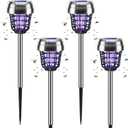2026 Solar Powered Wireless Bug Zapper Outdoor, Mosquito Killer IP65 Waterproof, Mosquito Repellent Outdoor for Patio RV Yard Garden Farm,Fly Traps Gnat Control Zapper for Small Flying Insect Gnat(4)