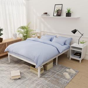 Bamboo Bed Frame Classic 12-Inch Solid Platform Bed with Wooden Slats
Non-Slip Wood Slats,Full Size Bed,Heavy Duty,Easy Assembly,Noise Free,9 Strong Support Leg Dorm Apartment Guest Room