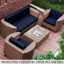 Outdoor Cushion Covers Set,8PCS Patio Furniture Couch Seat Slipcovers, Replacement for Sofa Sectional Chair(CoverOnly)