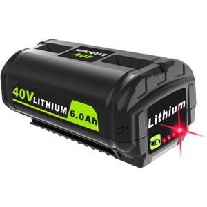 40V 6000mAh Lithium-Ion Battery Replacement for Ryobi 40v Battery, OP4020, OP4060, OP4040, OP4050. High Capacity Compatible with Ryobi 40-Volt HP Cordless Power Tools and Chargers