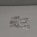Huwena 6 Pcs Beadable Keychain Bars Blanks Bead Keychain Metal for Pendant DIY Crafts Jewelry Making Gift (Silver)