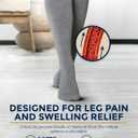 Pembrook Light Compression Socks for Women - 6 Pairs | 8-15 mmHg Cotton Compression Socks Women | Circulation Support (Black, L)