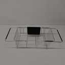 MAJALiS Dish Drying Rack in Sink - Small Dish Drainers for Kitchen Sink, Over The Sink Dish Racks with Utensil Holder, Stainless Steel Dish Rack in Sink, Silver
