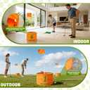Bearwill Golf Bucket Game for Family, Adults and Kids Portable 6 Hole Golf Course with Balls and Flag, Outdoor Indoor Golf Yard Game for Park, Beach, Lawn, Camping