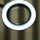 10X Magnifying Glass with Light, Real Glass Lens, 5 Color Modes Dimmable, Flexible Gooseneck Lighted Magnifier with Stand, LED Desk Lamp Hands Free for Crafts Painting Sewing Reading Close Work (Black)