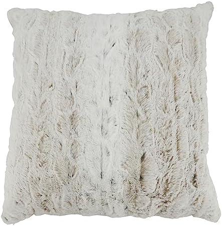 SARO LIFESTYLE Soft and Snuggly Faux Fur Poly Filled Throw Pillow 20"