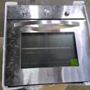 Empava 24 in. 2.3 cu. Ft. Single Gas Wall Oven Bake Broil Rotisserie Functions with Mechanical Controls-Built-in Timer-Convection Fan in Stainless Steel, Silver