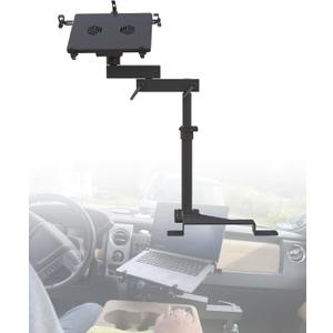 Truck Laptop Mount Fit for Ford F150, F350, F250, F550, No-Drilling Truck Computer Mount Holder for Laptop up to 17"