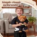 Civaner Taekwondo Uniform Outfit Bear Clothes with Belts, Bear Not Included, Fit 12-16 in, Clothes for Taekwondo Uniform Stuffed Animal Clothing for Birthday Gift Party (Black)