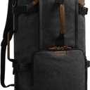 G-FAVOR 40L Travel Backpack for Men, Large Vintage Canvas Rucksack 3 in 1 Convertible Duffel Bag Carry On Backpack Fits for 17.3 Inch Laptop