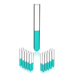45ml Glass Round Bottom Test Tubes, Thickness 1.0-1.2, 20x200mm, Pack of 20, IN-TTG25