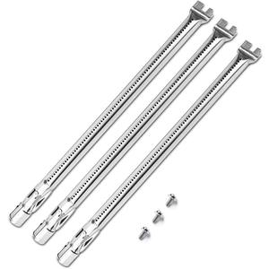 Uniflasy 304 Stainless Steel Grill Burners for Weber 62752, Weber Genesis 300 Series (2011-2016), Genesis E310 E320 E330 S310 S320 S330 Gas Grills with Front Control Knob, Weber Genesis Grill Parts (19.5 inch)