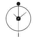 SHISEDECO Classical Large Modern Minimalist Pendulum Wall Clock 24" Black