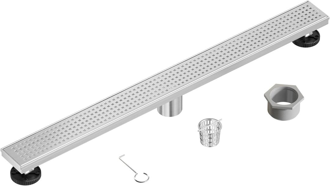 Neodrain 30" Linear Shower Drain, Brushed 304 SS Bathroom Linear Drain,cUPC