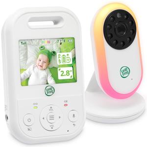 LeapFrog LF2423 Baby Monitor, 2.8 Screen Video Monitor with Camera, 2-Way Audio, 1000ft Range, Night Vision, Soothing Lullabies, Temperature Sensor, Secure Transmission No WiFi