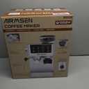 AIRMSEN Espresso Machines with Burr Grinder, 20 Bar, Milk Frother Steam Wand, Stainless Steel Coffee Maker for Home - Cappuccino Latte & Cold Brew Iced Coffee Maker & Americano