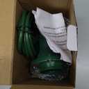 QITIM Outdoor Halloween Spotlight Floodlight with Stake Plug in, Weather Resistant, Heavy Duty for Yard, Flag, Holiday Decor, 120V, 6FT Power Cord, PAR38 Bulb Base, Green, ETL Listed