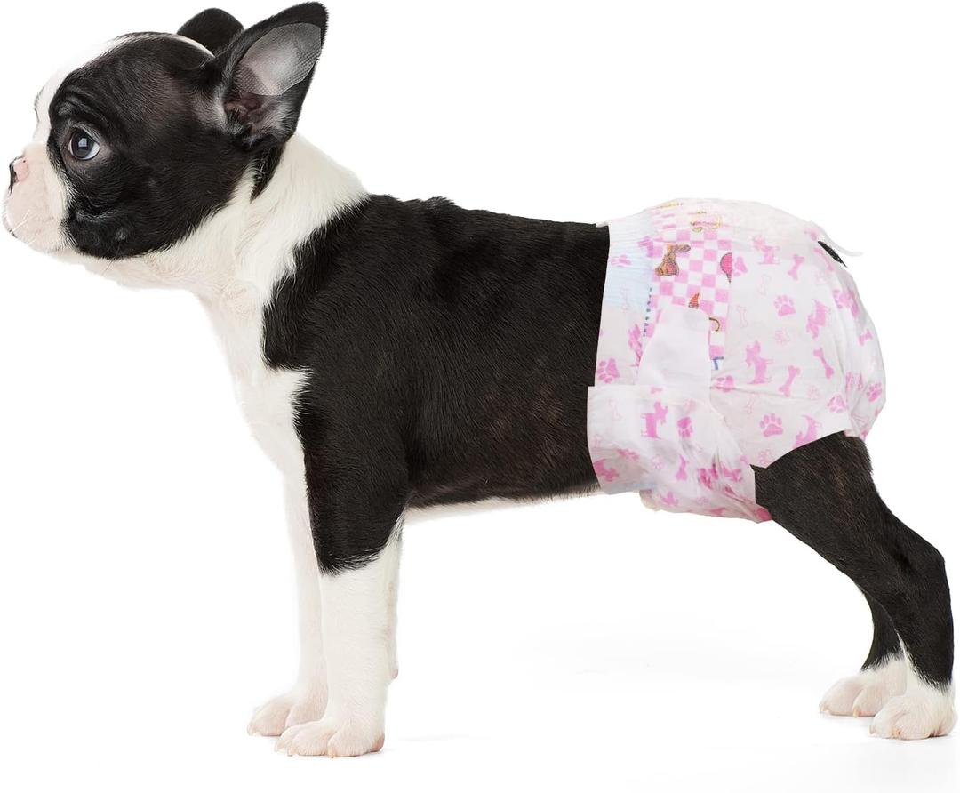 Dono Disposable Dog Diapers Female, Super Absorbent Doggie Diaper, Rapid-Dry Gel Technology Puppy Diapers, Leak-Proof Fit for Cat Doggy in Heat, Excitable Urination, Incontinence, Training, X-Small