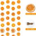 Christmas Decorations, 50 Pcs Dried Orange Slices with Hemp Rope for Crafts | Natural Orange Ornaments for Xmas Tree Mantle Front Door Fireplace Wall Window Porch Farmhouse Home Holiday Party Fall Decor, 1.2-2 inches