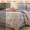 Blush 6 Piece Comforter Set, Queen, Elegant Floral Jacquard, Ultra Soft Bed Set for All Seasons, Bed in a Bag, Include Comforter, Bed Skirt, Pillow Shams & Decor Pillows